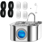 3.2L Cat Automatic Water Dispenser Pet Smart Induction Drinking Feeder USB With Filter Stainless Steel Dog Pet Function Bowl - AnimalEssentials