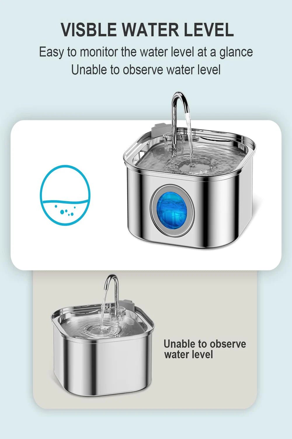 3.2L Cat Automatic Water Dispenser Pet Smart Induction Drinking Feeder USB With Filter Stainless Steel Dog Pet Function Bowl - AnimalEssentials