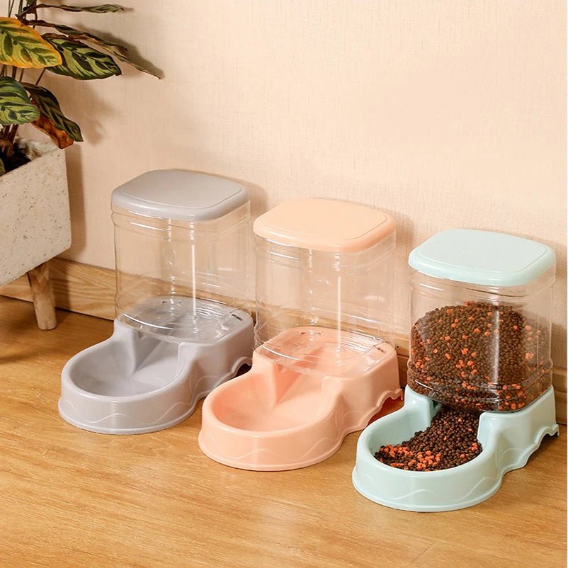 Automatic pet feeder Cat Drinking bowl Cat bowl Large capacity Dog bowl 3.8L combination food storage bucket Pet supplies - AnimalEssentials