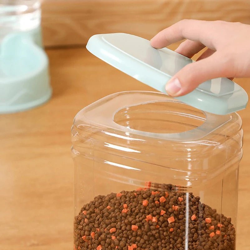 Automatic pet feeder Cat Drinking bowl Cat bowl Large capacity Dog bowl 3.8L combination food storage bucket Pet supplies - AnimalEssentials