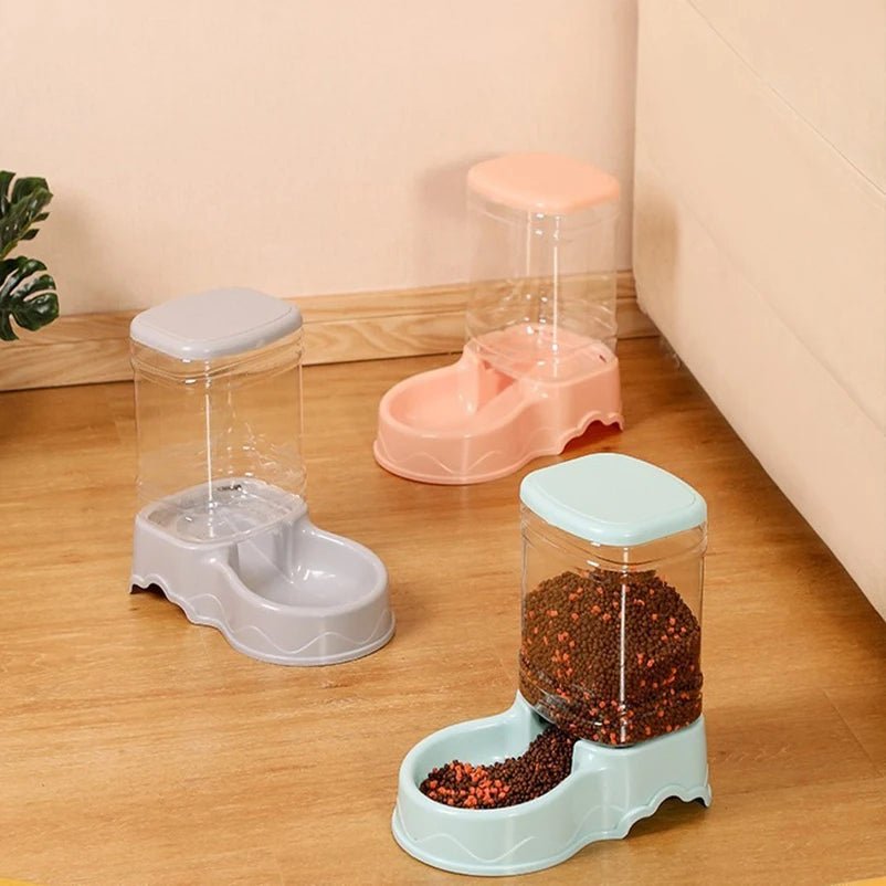 Automatic pet feeder Cat Drinking bowl Cat bowl Large capacity Dog bowl 3.8L combination food storage bucket Pet supplies - AnimalEssentials