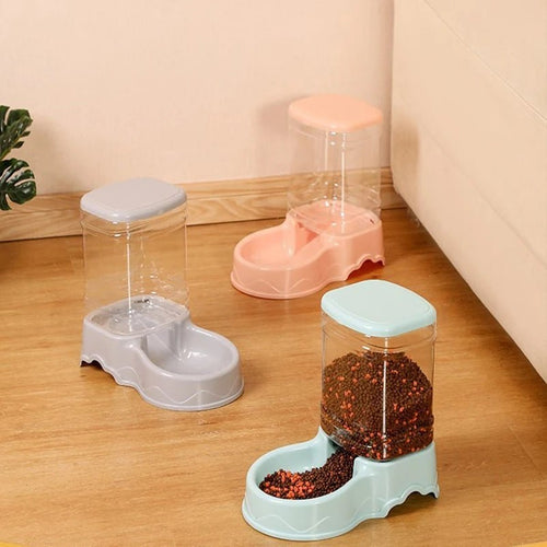 Automatic pet feeder Cat Drinking bowl Cat bowl Large capacity Dog bowl 3.8L combination food storage bucket Pet supplies - AnimalEssentials