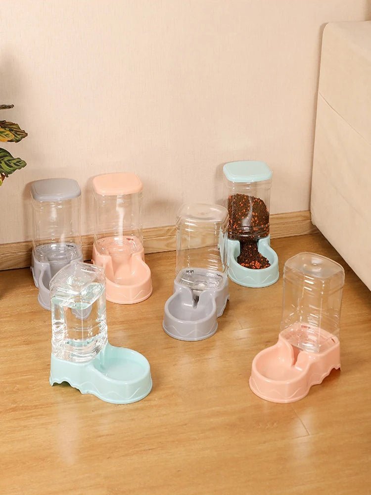 Automatic pet feeder Cat Drinking bowl Cat bowl Large capacity Dog bowl 3.8L combination food storage bucket Pet supplies - AnimalEssentials