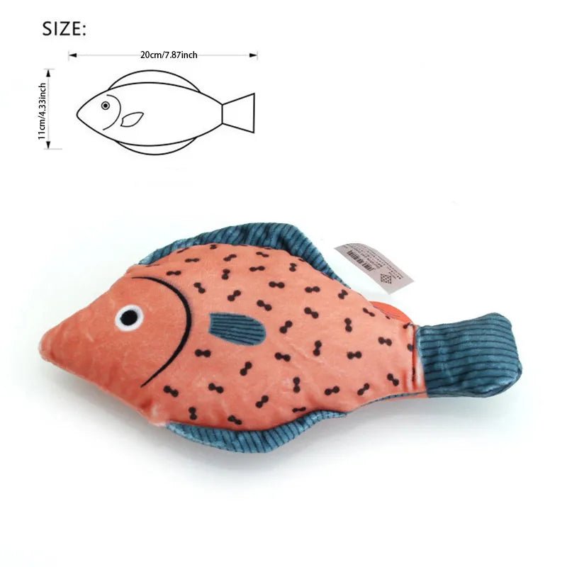Cat Toy 3D Simulation Fish Catnip Toys Interactive Plush Kitten Cat Toy Pet Chew Bite Toys For Cats Pillowfish Pet Supplies - AnimalEssentials