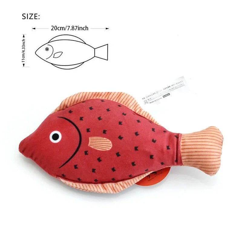 Cat Toy 3D Simulation Fish Catnip Toys Interactive Plush Kitten Cat Toy Pet Chew Bite Toys For Cats Pillowfish Pet Supplies - AnimalEssentials