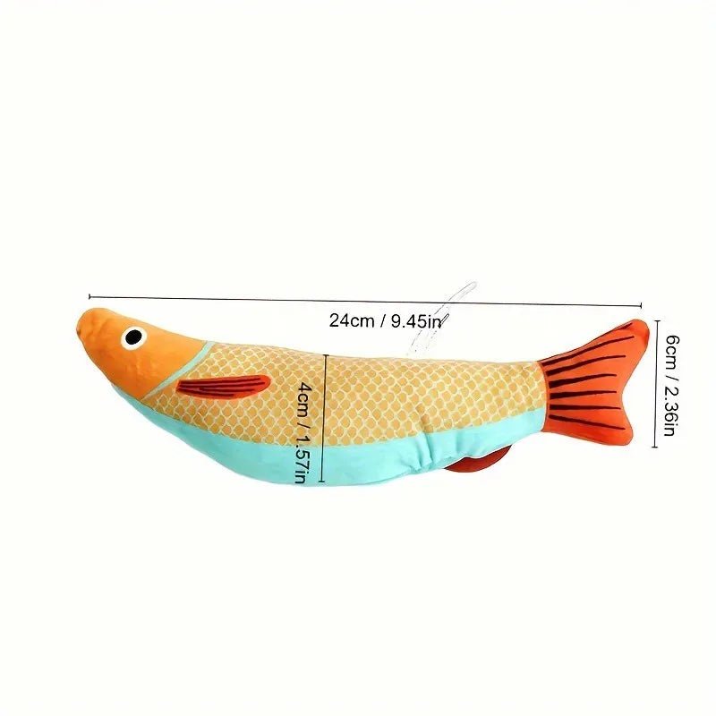 Cat Toy 3D Simulation Fish Catnip Toys Interactive Plush Kitten Cat Toy Pet Chew Bite Toys For Cats Pillowfish Pet Supplies - AnimalEssentials