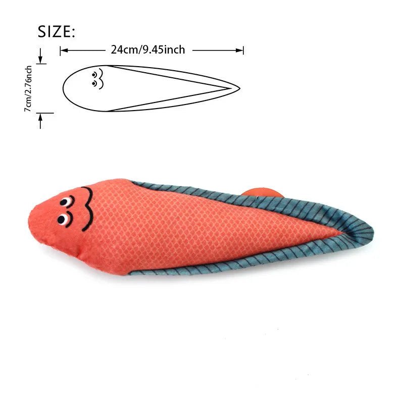 Cat Toy 3D Simulation Fish Catnip Toys Interactive Plush Kitten Cat Toy Pet Chew Bite Toys For Cats Pillowfish Pet Supplies - AnimalEssentials