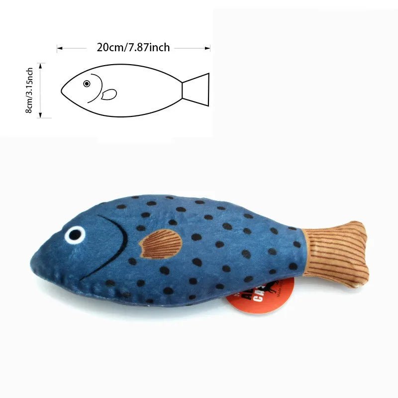 Cat Toy 3D Simulation Fish Catnip Toys Interactive Plush Kitten Cat Toy Pet Chew Bite Toys For Cats Pillowfish Pet Supplies - AnimalEssentials