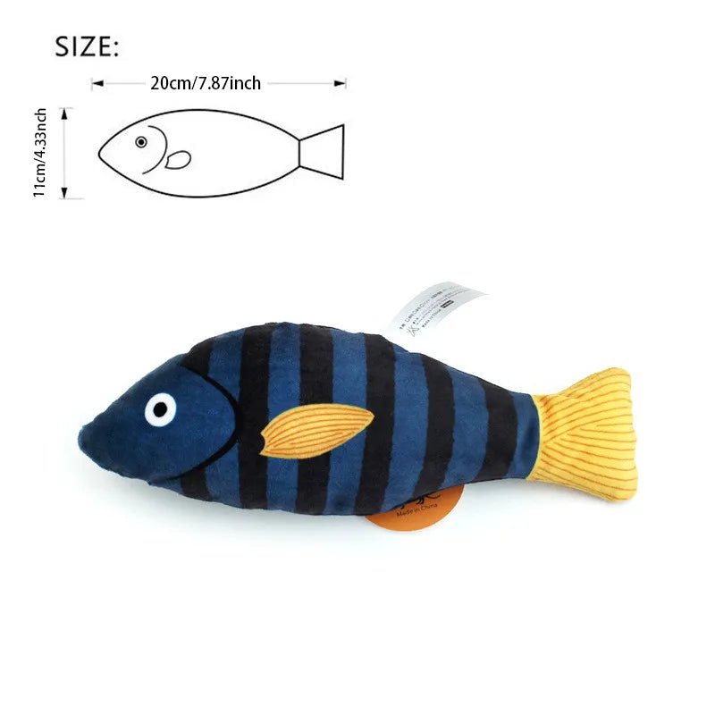 Cat Toy 3D Simulation Fish Catnip Toys Interactive Plush Kitten Cat Toy Pet Chew Bite Toys For Cats Pillowfish Pet Supplies - AnimalEssentials
