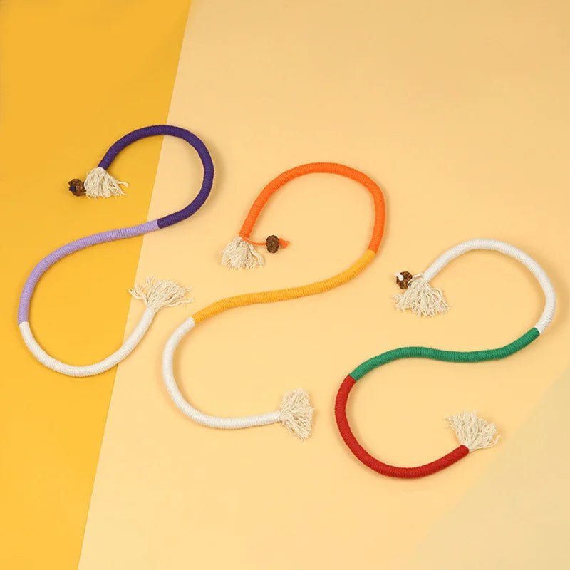 Cat Toys Interactive Molar Cotton Rope Toys Silvervine Cat Teaser Toy Clean Mouth Kitten Play Toy Pet Supplies Accessories - AnimalEssentials