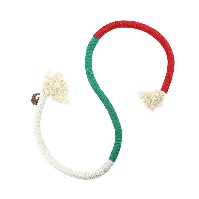 Cat Toys Interactive Molar Cotton Rope Toys Silvervine Cat Teaser Toy Clean Mouth Kitten Play Toy Pet Supplies Accessories - AnimalEssentials