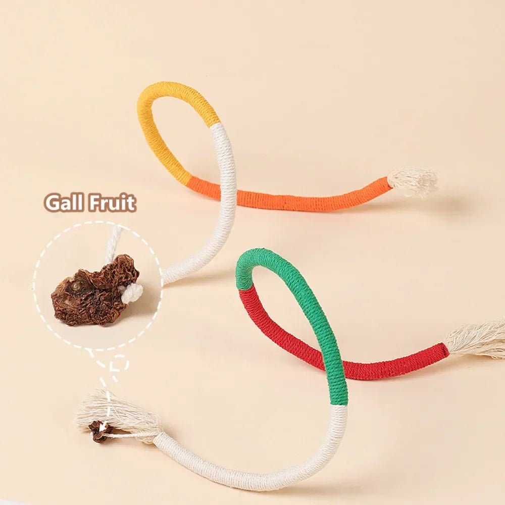 Cat Toys Interactive Molar Cotton Rope Toys Silvervine Cat Teaser Toy Clean Mouth Kitten Play Toy Pet Supplies Accessories - AnimalEssentials