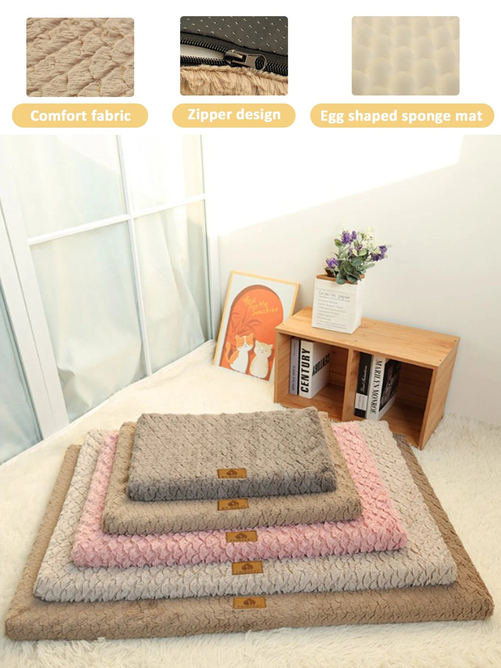 Dog Bed Detachable Neck Guard Dog Sleeping Mat Soft Full Cat Kennel Four Seasons Warm Elastic Pet Dog Sofa - AnimalEssentials
