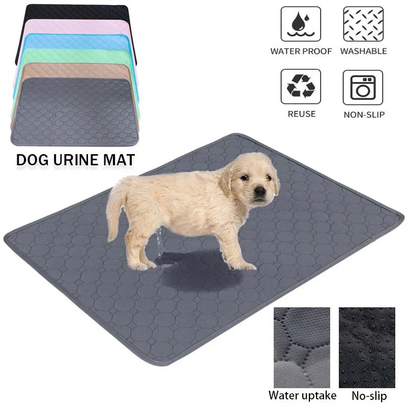 Dog Urine Pads Washable Reusable Anti Slip Pet Pee Pad Puppy Training Pad Pet Bed Urine Mat for Car Seat Cover Pet Supplies - AnimalEssentials