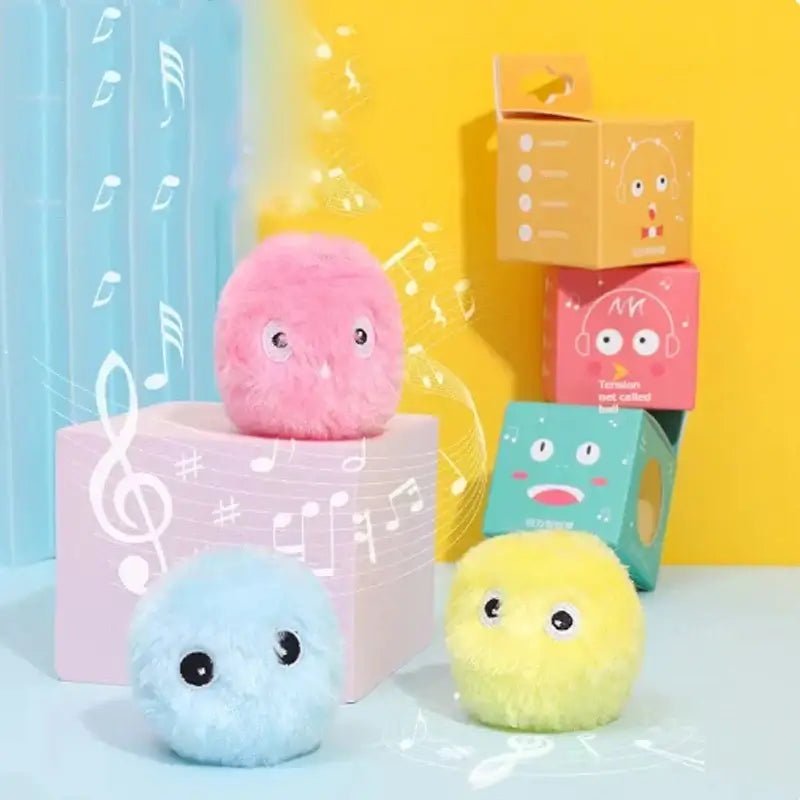 Interactive Ball Smart Cat Toys Plush Electric Catnip Training Toy Kitten Touch Sounding Pet Product Squeak Toy Ball - AnimalEssentials