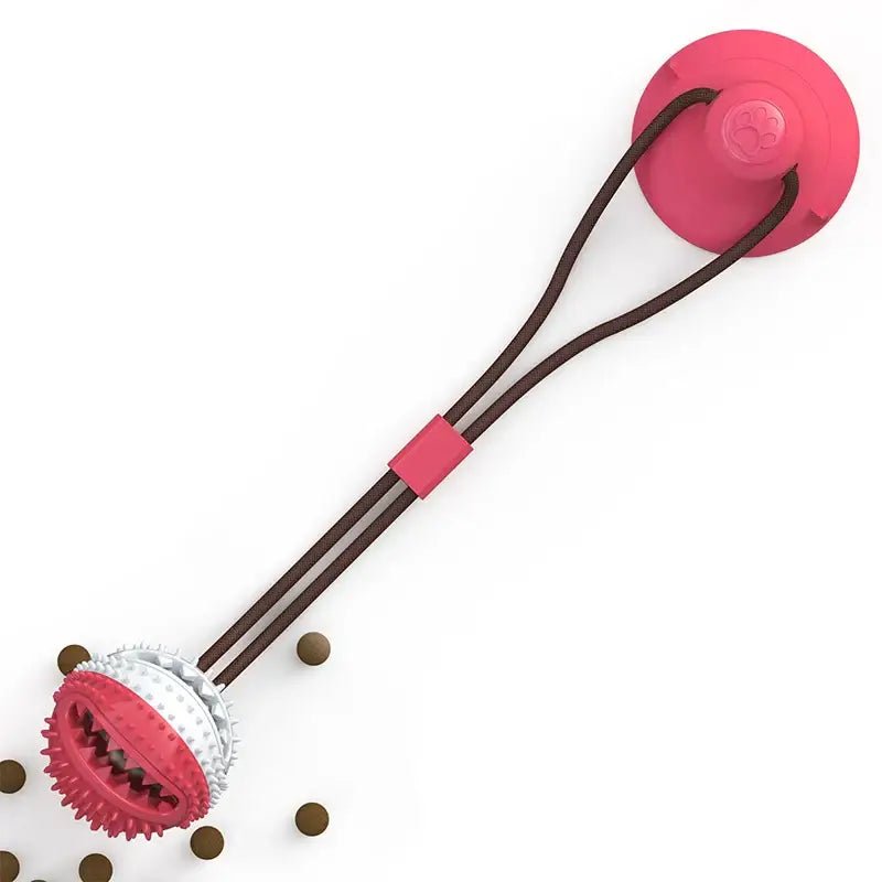 Interactive Suction Cup Dog Toy Large Dog Ball Toys Suction Cup Ropes Interactive Leaking Slow Feeder Chew Toy Toothing Clean - AnimalEssentials