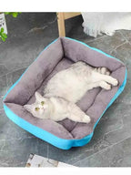 Large Pet Cat and Dog Bed Warm Comfortable Dog House Soft PP Cotton Nest Dog Basket Mat Universal Waterproof Cat Bed - AnimalEssentials