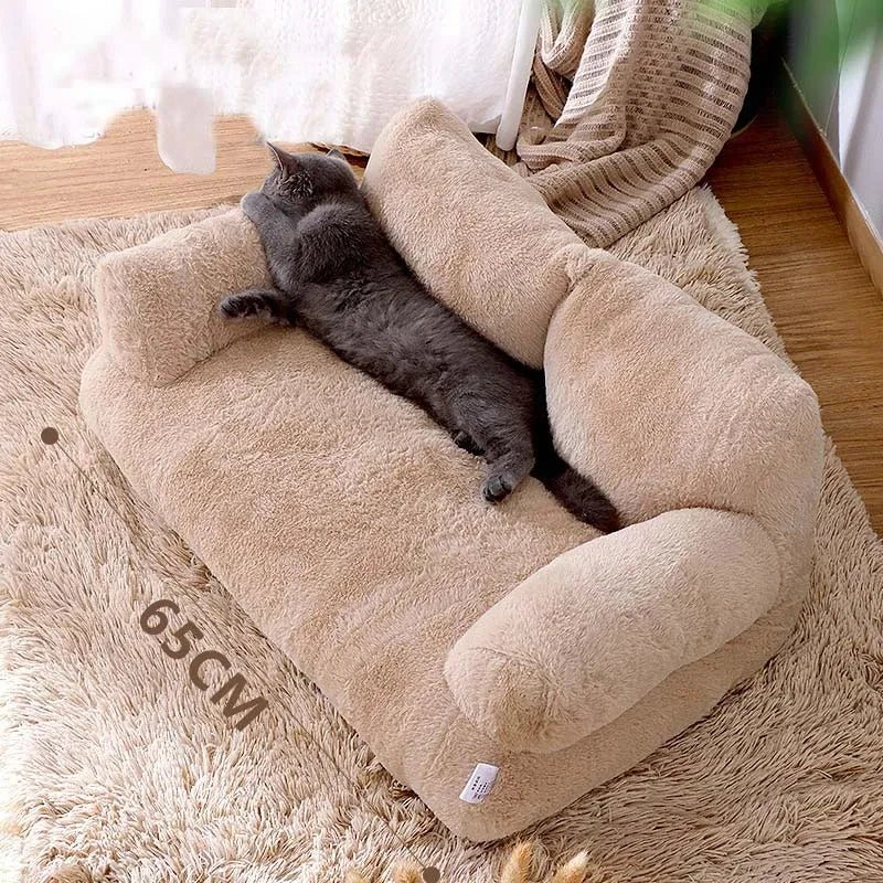 Luxury Cat Bed Sofa Winter Warm Cat Nest Pet Bed for Small Medium Dogs Cats Comfortable Plush Puppy Bed Pet Supplies - AnimalEssentials