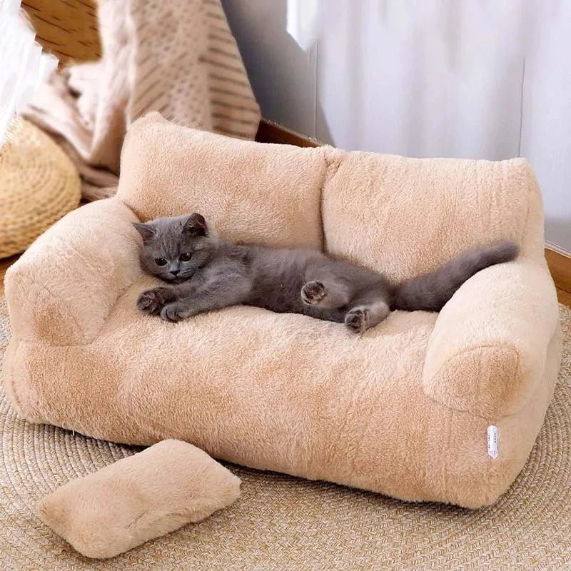 Luxury Cat Bed Sofa Winter Warm Cat Nest Pet Bed for Small Medium Dogs Cats Comfortable Plush Puppy Bed Pet Supplies - AnimalEssentials