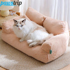Luxury Cat Bed Sofa Winter Warm Cat Nest Pet Bed for Small Medium Dogs Cats Comfortable Plush Puppy Bed Pet Supplies - AnimalEssentials