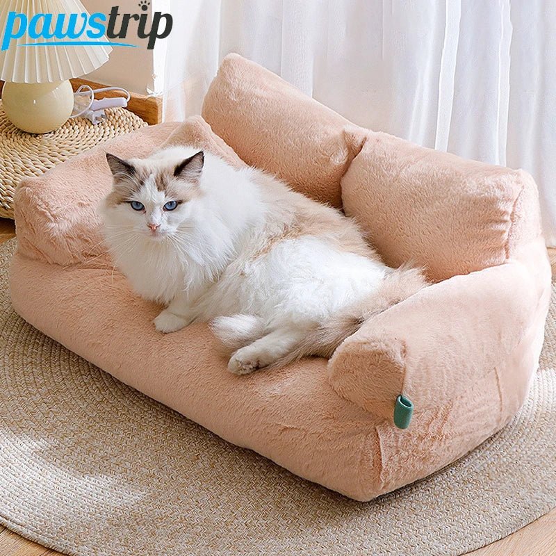 Luxury Cat Bed Sofa Winter Warm Cat Nest Pet Bed for Small Medium Dogs Cats Comfortable Plush Puppy Bed Pet Supplies - AnimalEssentials