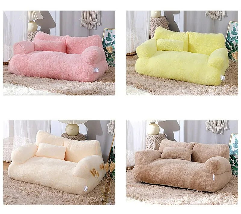 Luxury Cat Bed Sofa Winter Warm Cat Nest Pet Bed for Small Medium Dogs Cats Comfortable Plush Puppy Bed Pet Supplies - AnimalEssentials