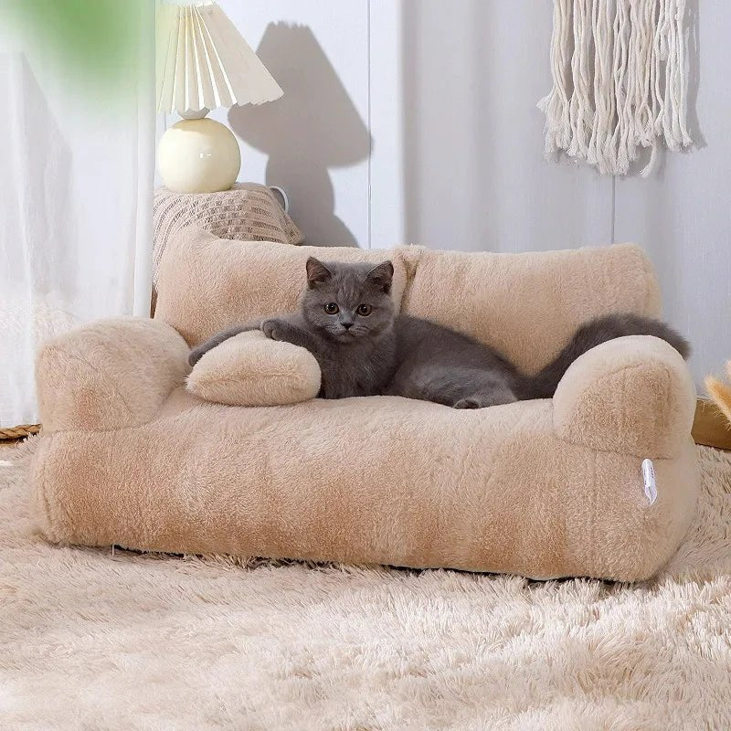 Luxury Cat Bed Sofa Winter Warm Cat Nest Pet Bed for Small Medium Dogs Cats Comfortable Plush Puppy Bed Pet Supplies - AnimalEssentials