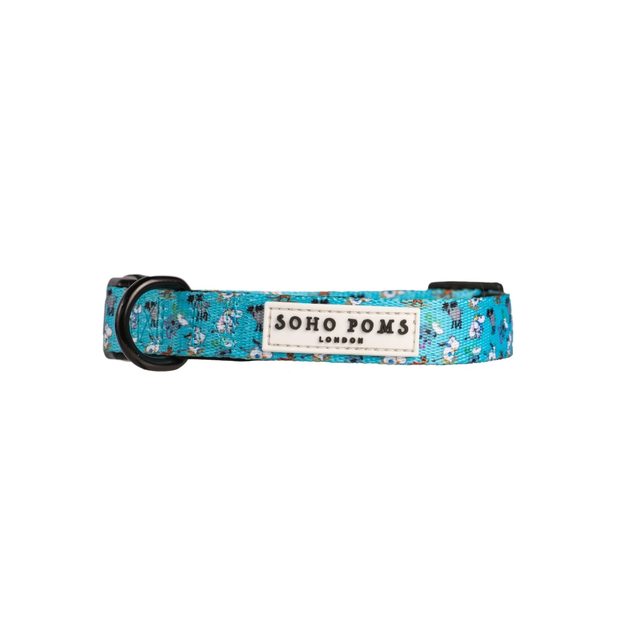 Moomins Blue Holiday Dogs Padded Collar by Soho Poms - AnimalEssentials