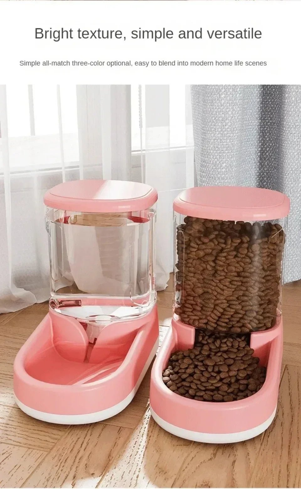 Pet Automatic Feeder Cat Food Bowl Things for Cats Puppy Bowl Feeding Watering Supplies Drinker Dog Food Storage Dispenser - AnimalEssentials