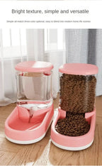 Pet Automatic Feeder Cat Food Bowl Things for Cats Puppy Bowl Feeding Watering Supplies Drinker Dog Food Storage Dispenser - AnimalEssentials