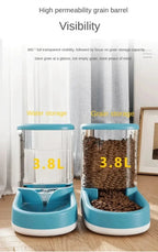 Pet Automatic Feeder Cat Food Bowl Things for Cats Puppy Bowl Feeding Watering Supplies Drinker Dog Food Storage Dispenser - AnimalEssentials