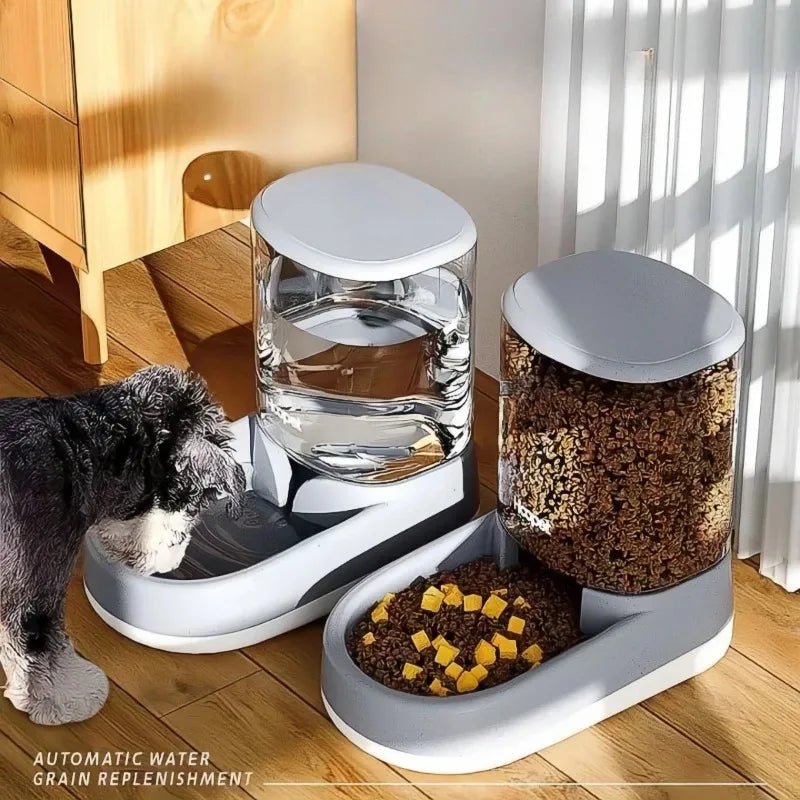 Pet Automatic Feeder Cat Food Bowl Things for Cats Puppy Bowl Feeding Watering Supplies Drinker Dog Food Storage Dispenser - AnimalEssentials