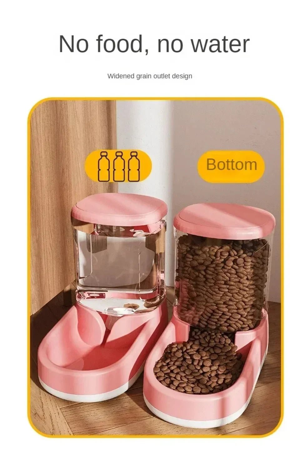 Pet Automatic Feeder Cat Food Bowl Things for Cats Puppy Bowl Feeding Watering Supplies Drinker Dog Food Storage Dispenser - AnimalEssentials