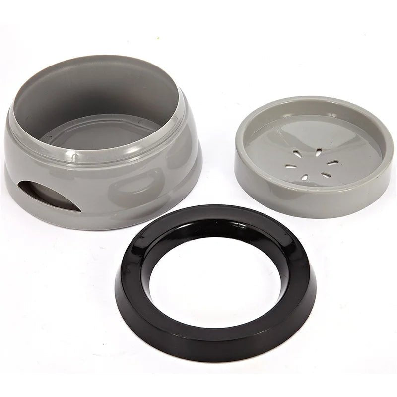 Pet Dog Bowls Floating Not Wetting Mouth Cat Bowl No Spill Drinking Water Feeder Plastic Portable Dog Bowl dog accessories - AnimalEssentials