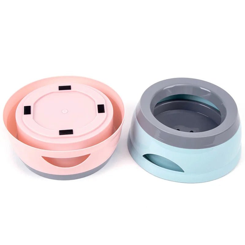Pet Dog Bowls Floating Not Wetting Mouth Cat Bowl No Spill Drinking Water Feeder Plastic Portable Dog Bowl dog accessories - AnimalEssentials