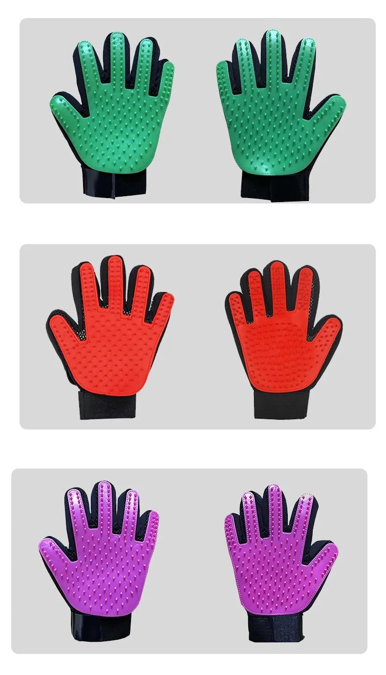 Popular hot selling pet dogs and cat hair combing gloves sturdy and durable effective hair combing pet supplies - AnimalEssentials