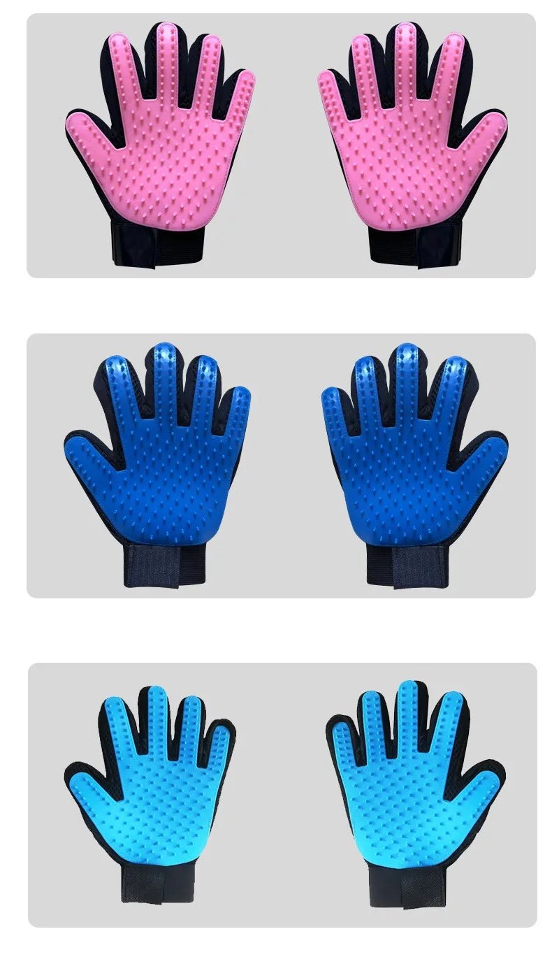 Popular hot selling pet dogs and cat hair combing gloves sturdy and durable effective hair combing pet supplies - AnimalEssentials