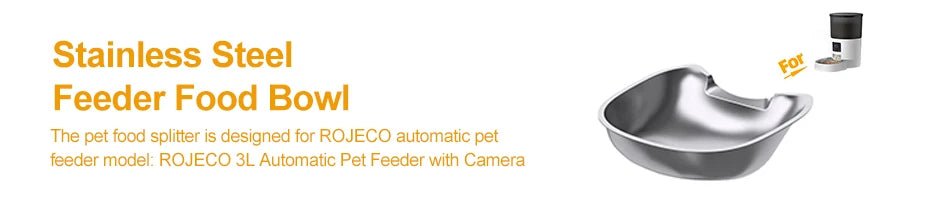 ROJECO Automatic Cat Feeder With Camera Video Cat Food Dispenser Pet Smart Voice Recorder Remote Control Auto Feeder For Cat Dog - AnimalEssentials