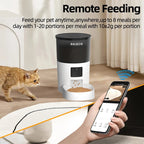 ROJECO Automatic Cat Feeder With Camera Video Cat Food Dispenser Pet Smart Voice Recorder Remote Control Auto Feeder For Cat Dog - AnimalEssentials