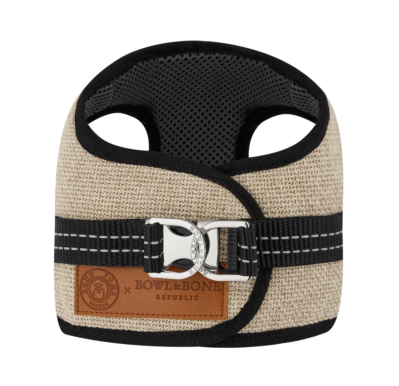 Soho Poms x Bowl & Bone Republic Mayfair Harness - Cream - AnimalEssentials