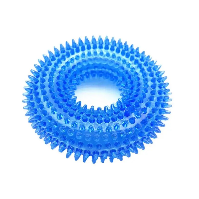 Squeaky Pet Dog Interactive Chew Toy Puppy Bite Resistant Thorn Barbed Tooth Cleaning Toy TPR Molar Chew Toys for Dogs - AnimalEssentials