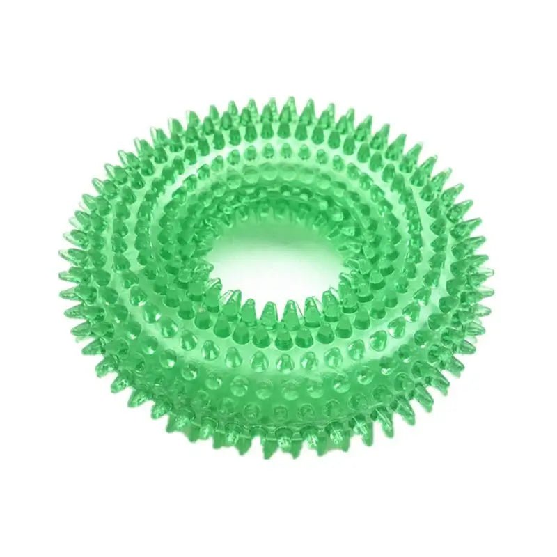 Squeaky Pet Dog Interactive Chew Toy Puppy Bite Resistant Thorn Barbed Tooth Cleaning Toy TPR Molar Chew Toys for Dogs - AnimalEssentials