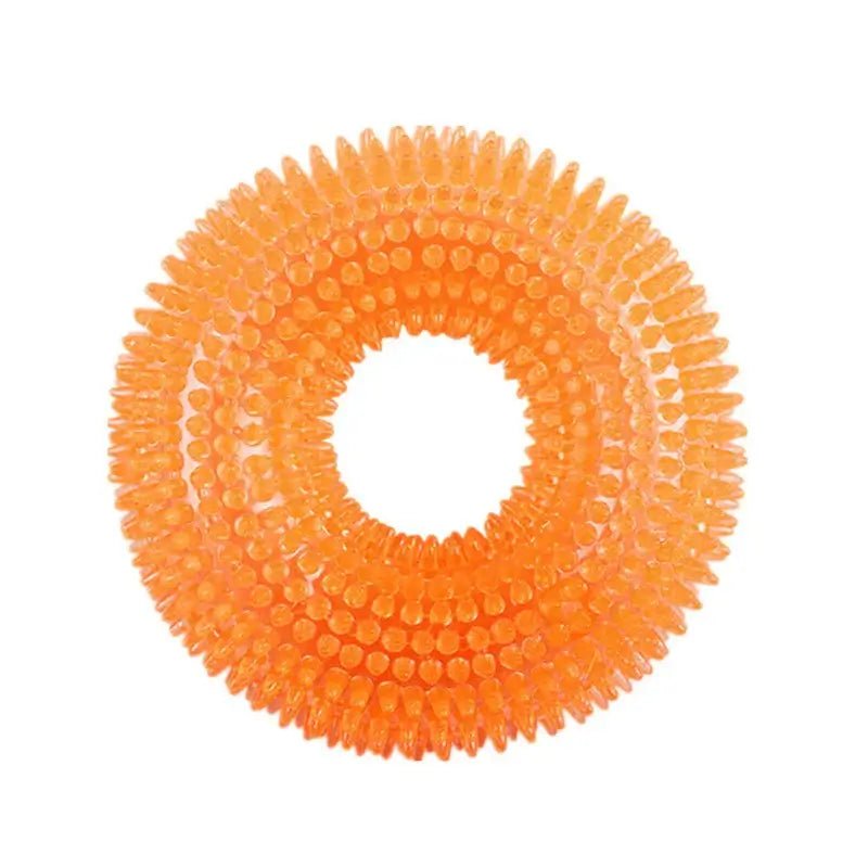 Squeaky Pet Dog Interactive Chew Toy Puppy Bite Resistant Thorn Barbed Tooth Cleaning Toy TPR Molar Chew Toys for Dogs - AnimalEssentials