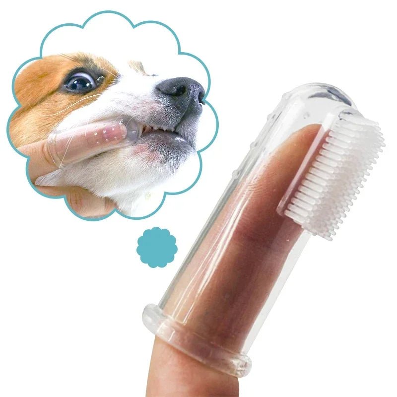 Super Soft Pet Finger Toothbrush Teddy Dog Brush Bad Breath Tartar Teeth Care Tool Dog Cat Cleaning Silicagel Pet Supplies - AnimalEssentials