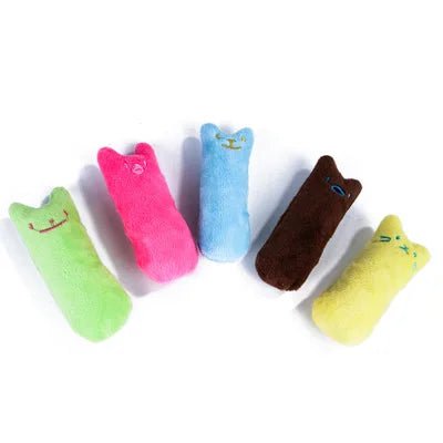 Teeth Grinding Catnip Toys Funny Interactive Plush Cat Toy Pet Kitten Chewing Vocal Toy Claws Thumb Bite Cat mint For Cats - AnimalEssentials