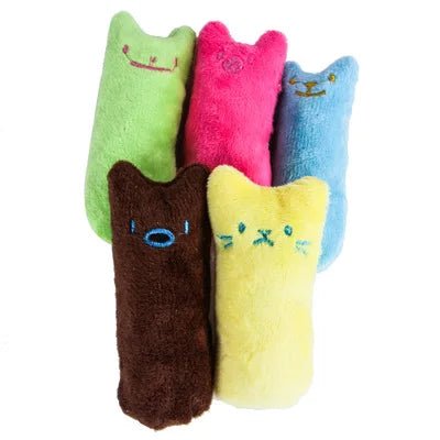 Teeth Grinding Catnip Toys Funny Interactive Plush Cat Toy Pet Kitten Chewing Vocal Toy Claws Thumb Bite Cat mint For Cats - AnimalEssentials