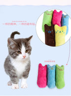 Teeth Grinding Catnip Toys Funny Interactive Plush Cat Toy Pet Kitten Chewing Vocal Toy Claws Thumb Bite Cat mint For Cats - AnimalEssentials